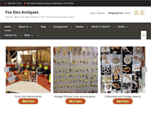 Tablet Screenshot of foxdenantiques.com